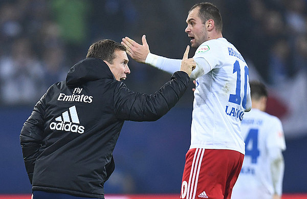 Hannes Wolf was still barking out orders after Lasogga’s goal but appeared delighted after the full-time whistle.
