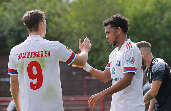 Robin Meißner (l.) und Xavier Amaechi steuerten die Treffer des Nachmittages bei, konnten sich über das 2:2 aber kaum freuen.