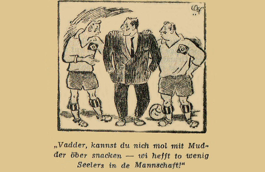 Karikatur mit Augenzwinkern: Die Seelers bitten Vater Erwin um weitere Unterstützung. Karikatur mit Augenzwinkern: Die Seelers bitten Vater Erwin um weitere Unterstützung.