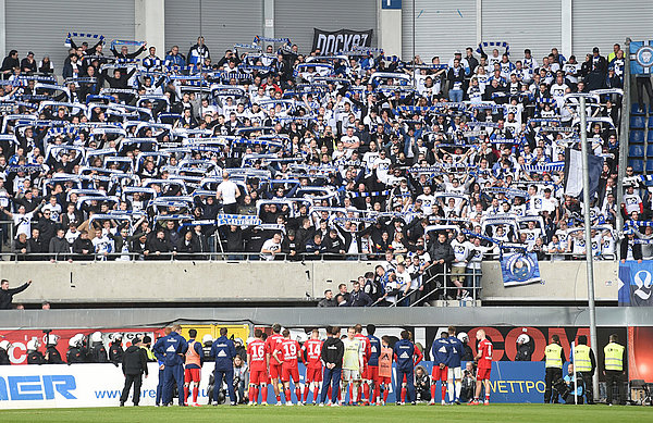 The HSV fans acknowledged their team at full time despite the disappointment.