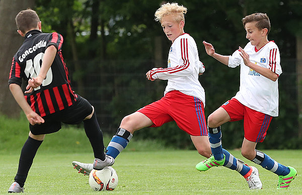 Unsere U13 im letzten Saisonspiel gegen Concordia. Nun geht es in die Play-Offs um die Statdmeisterschaft.