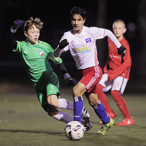 Amir Mohammadi erzielte für die U14 beim 19:0-Sieg gegen Nienstedten 14 Treffer.