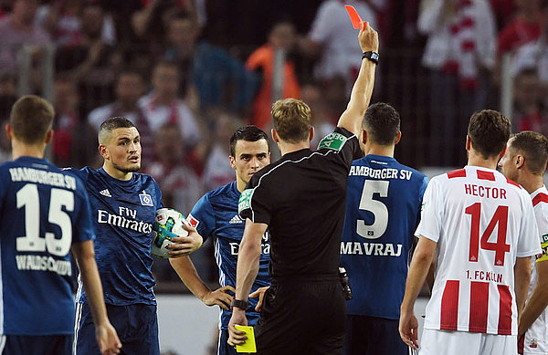 Mavraj shown second yellow card.