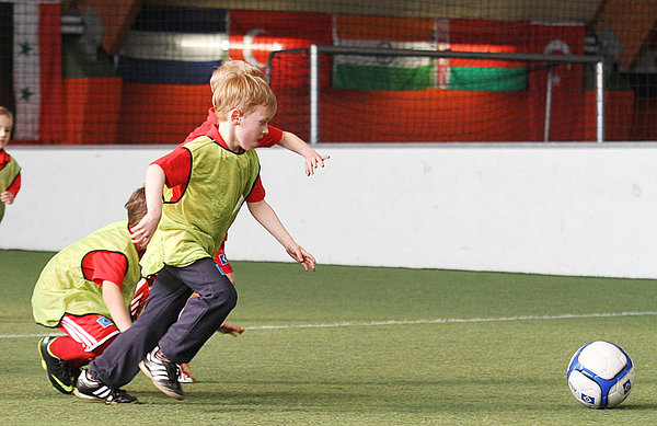 Minikicker beim Training.