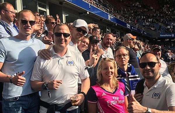 The Hamburger Jungs at the last game of the 2018/19 season, their last trip to the Volksparkstadion as a group.