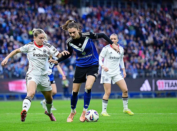 HSV-Frauen unterliegen Eintracht Frankfurt mit 0:4