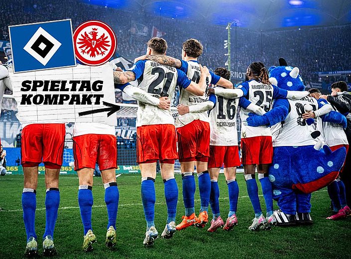 Rothosen empfangen Adlerträger zum finalen Volksparktanz