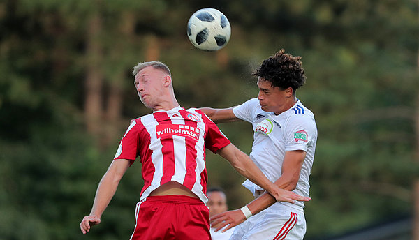 Jonas David (r.) durfte gegen Norderstedt in der Innenverteidigung ran. Jonas David (r.) durfte gegen Norderstedt in der Innenverteidigung ran.