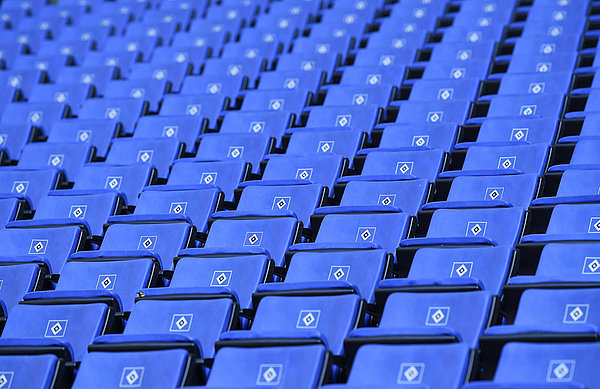 Each of the 47,000 seats in the Volksparkstadion are 45 centimetres wide