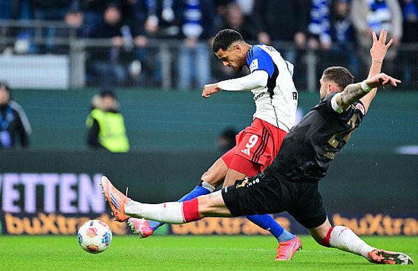 Erzielte sein erstes Bundesliga-Tor für den HSV: Mittelstürmer Robert Glatzel. Erzielte sein erstes Bundesliga-Tor für den HSV: Mittelstürmer Robert Glatzel.